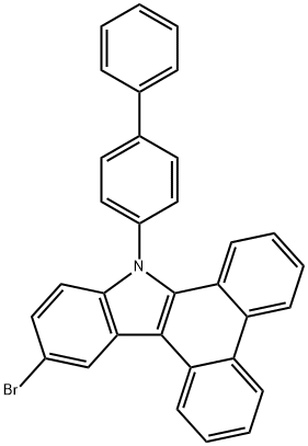 9-[1,1'-Biphenyl]-4-yl-12-bromo-9H-dibenzo[a,c]carbazole Structure