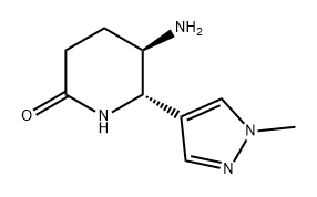 2-Piperidinone, 5-amino-6-(1-methyl-1H-pyrazol-4-yl)-, (5R,6S)- Structure