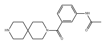 Acetamide, N-[3-(3,9-diazaspiro[5.5]undec-3-ylcarbonyl)phenyl]- Structure