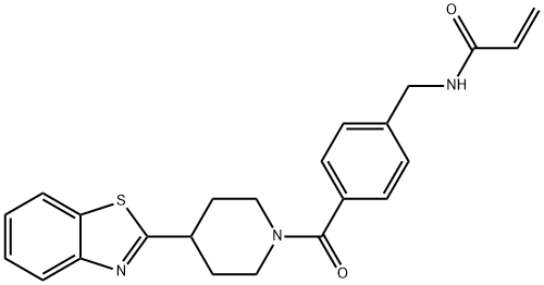 N-({4-[4-(1,3-benzothiazol-2-yl)piperidine-1-carbon yl]phenyl}methyl)prop-2-enamide Structure