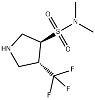 trans-N，N-dimethyl-4-(trifluoromethyl)pyrrolidine-3-sulfonamide Structure