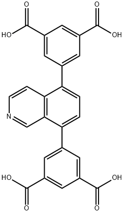 1,3-Benzenedicarboxylic acid, 5-[5-(3,5-dicarboxyphenyl)-8-isoquinolinyl]- Structure