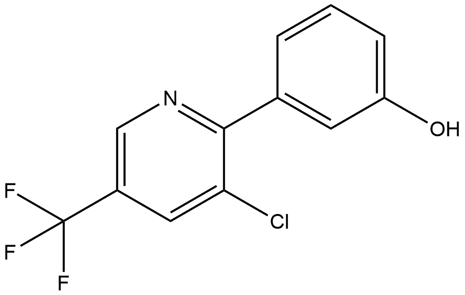 3-[3-Chloro-5-(trifluoromethyl)-2-pyridinyl]phenol Structure