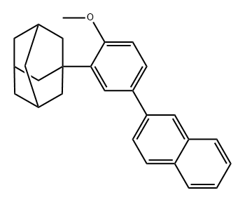 Tricyclo[3.3.1.13,7]decane, 1-[2-methoxy-5-(2-naphthalenyl)phenyl]- 구조식 이미지