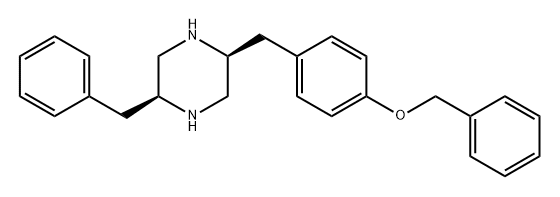 Piperazine, 2-[[4-(phenylmethoxy)phenyl]methyl]-5-(phenylmethyl)-, (2S,5S)- Structure