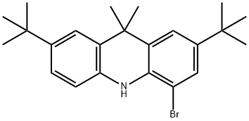 Acridine, 4-bromo-2,7-bis(1,1-dimethylethyl)-9,10-dihydro-9,9-dimethyl- Structure