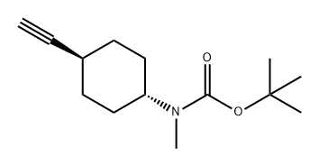 Carbamic acid, N-(trans-4-ethynylcyclohexyl)-N-methyl-, 1,1-dimethylethyl ester 구조식 이미지