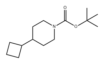 1-Piperidinecarboxylic acid, 4-cyclobutyl-, 1,1-dimethylethyl ester Structure