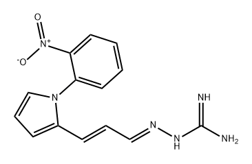 Hydrazinecarboximidamide, 2-[(2E)-3-[1-(2-nitrophenyl)-1H-pyrrol-2-yl]-2-propen-1-ylidene]-, (2E)- Structure