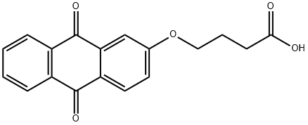 4-[(9,10-Dihydro-9,10-dioxo-2-anthracenyl)oxy]butanoic acid Structure