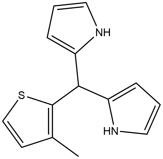 2,2’-[(3-Methylthiophen-2-yl)methylene]bis(1H-pyrrole) Structure