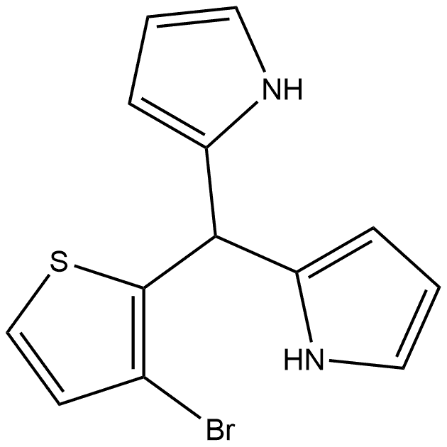 2,2’-[(3-Bromothiophen-2-yl)methylene]bis(1H-pyrrole) 구조식 이미지