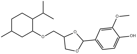 VANILLIN 3-(L -MENTHOXY)PROPANE-1,2-DIOL ACETAL Structure