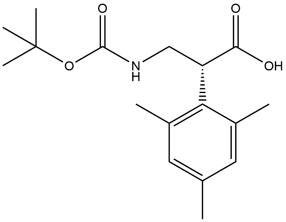 (αR)-α-[[[(1,1-Dimethylethoxy)carbonyl]amino]methyl]-2,4,6-trimethylbenzeneacetic acid 구조식 이미지
