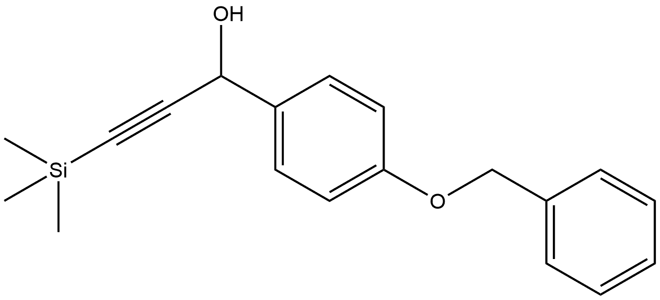 4-(Phenylmethoxy)-α-[2-(trimethylsilyl)ethynyl]benzenemethanol Structure