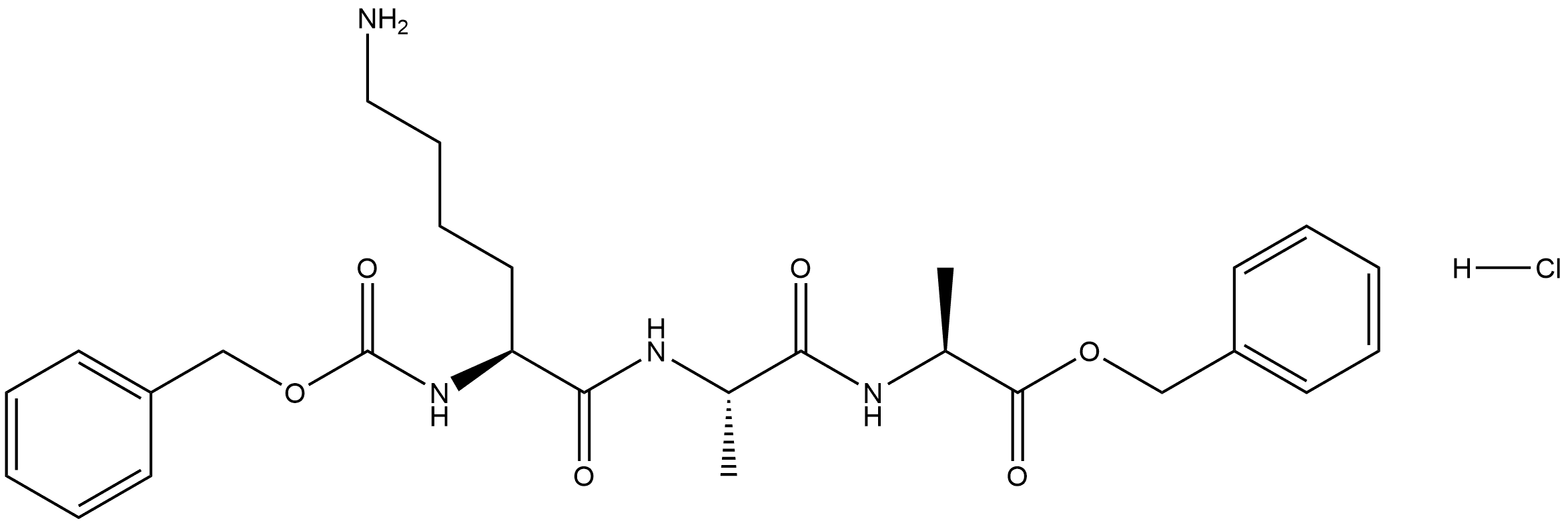 z-lys(HCL)-Ala-Ala-OBn Structure