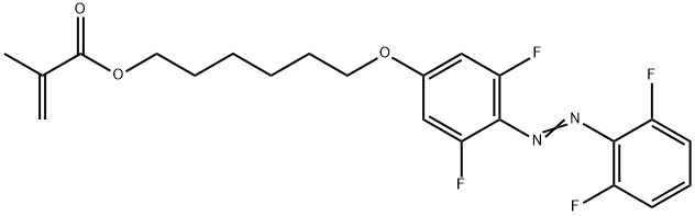 6-(4-((2,6-Difluorophenyl)diazenyl)-3,5-difluorophenoxy)hexyl methacrylate Structure