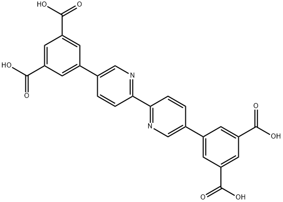 1,3-Benzenedicarboxylic acid, 5,5'-[2,2'-bipyridine]-5,5'-diylbis- Structure