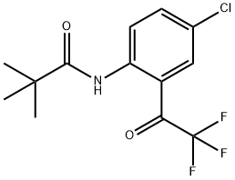 Propanamide, N-[4-chloro-2-(2,2,2-trifluoroacetyl)phenyl]-2,2-dimethyl- 구조식 이미지