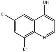 4-Quinolinol, 8-bromo-6-chloro- 구조식 이미지