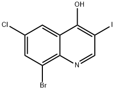 4-Quinolinol, 8-bromo-6-chloro-3-iodo- 구조식 이미지