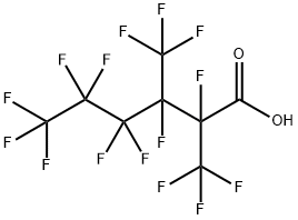 Hexanoic acid, 2,3,4,4,5,5,6,6,6-nonafluoro-2,3-bis(trifluoromethyl)- Structure