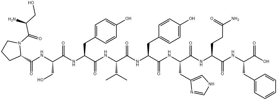 L-Phenylalanine, L-seryl-L-prolyl-L-seryl-L-tyrosyl-L-valyl-L-tyrosyl-L-histidyl-L-glutaminyl- Structure