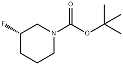 1-Piperidinecarboxylic acid, 3-fluoro-, 1,1-dimethylethyl ester, (3S)- Structure