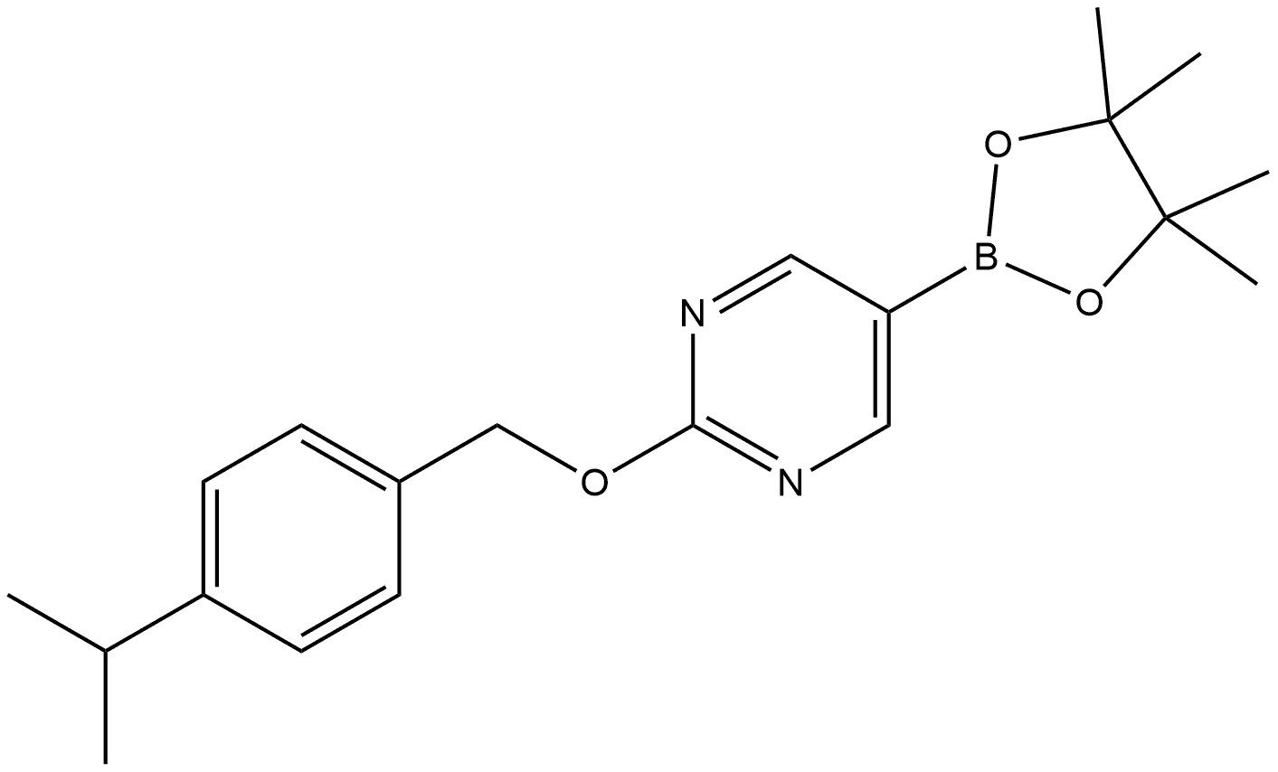 2-[[4-(1-Methylethyl)phenyl]methoxy]-5-(4,4,5,5-tetramethyl-1,3,2-dioxaborola... Structure