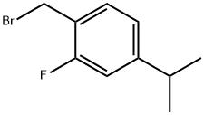 Benzene, 1-(bromomethyl)-2-fluoro-4-(1-methylethyl)- Structure