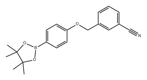 Benzonitrile, 3-[[4-(4,4,5,5-tetramethyl-1,3,2-dioxaborolan-2-yl)phenoxy]methyl]- Structure