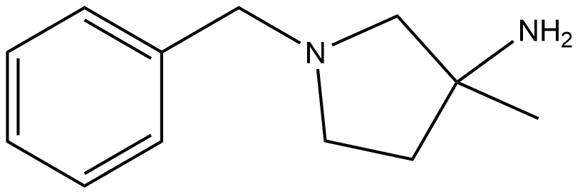 3-Pyrrolidinamine, 3-methyl-1-(phenylmethyl)-, (-)- Structure