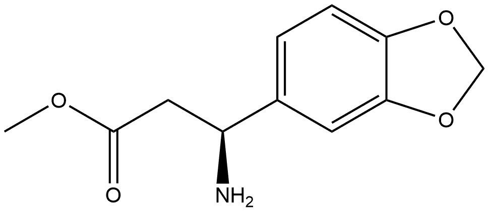 1,3-Benzodioxole-5-propanoic acid, β-amino-, methyl ester, (βS)- Structure