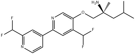 2-Pentanamine, 1-[[2',4-bis(difluoromethyl)[2,4'-bipyridin]-5-yl]oxy]-2,4-dimethyl-, (2S)- Structure