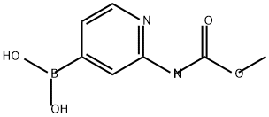 Carbamic acid, N-(4-borono-2-pyridinyl)-, methyl ester Structure