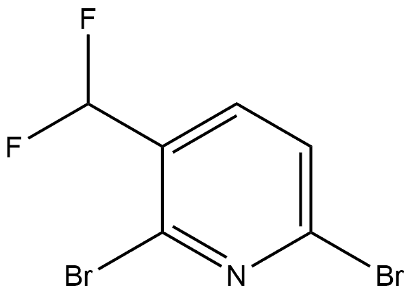 2,6-Dibromo-3-(difluoromethyl)pyridine 구조식 이미지