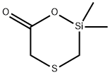 1-Oxa-4-thia-2-silacyclohexan-6-one, 2,2-dimethyl- Structure