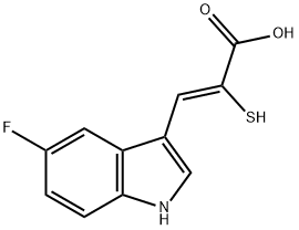 2-Propenoic acid, 3-(5-fluoro-1H-indol-3-yl)-2-mercapto-, (Z)- (9CI) Structure