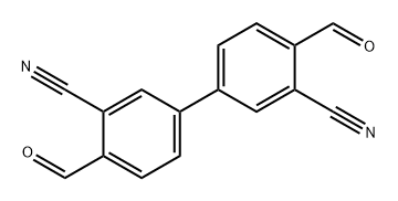 [1,1'-Biphenyl]-3,3'-dicarbonitrile, 4,4'-diformyl- Structure