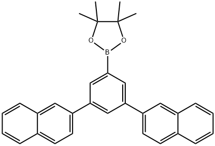 1,3,2-Dioxaborolane, 2-(3,5-di-2-naphthalenylphenyl)-4,4,5,5-tetramethyl- Structure