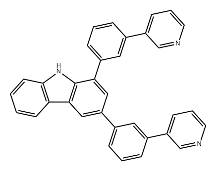 9H-Carbazole, 1,3-bis[3-(3-pyridinyl)phenyl]- Structure