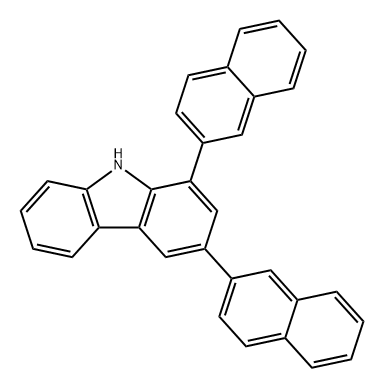 9H-Carbazole, 1,3-di-2-naphthalenyl- Structure