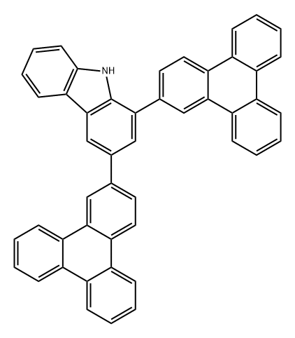 9H-Carbazole, 1,3-bis(2-triphenylenyl)- Structure