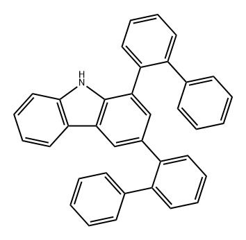 9H-Carbazole, 1,3-bis([1,1'-biphenyl]-2-yl)- Structure