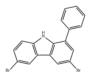 9H-Carbazole, 3,6-dibromo-1-phenyl- Structure