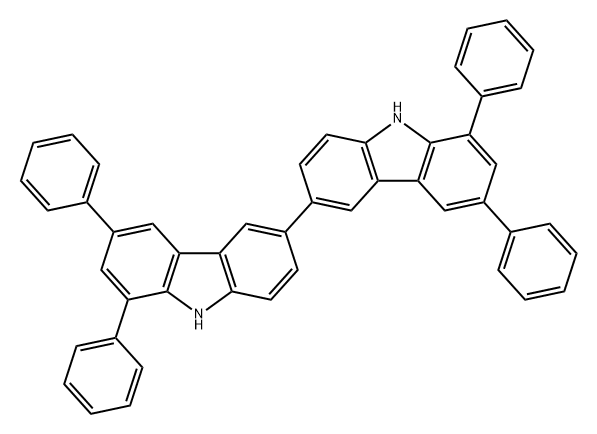 3,3'-Bi-9H-carbazole, 6,6',8,8'-tetraphenyl- Structure