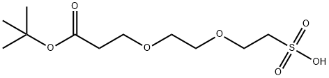 t-Butoxycarbonyl-PEG2-sulfonic acid 구조식 이미지
