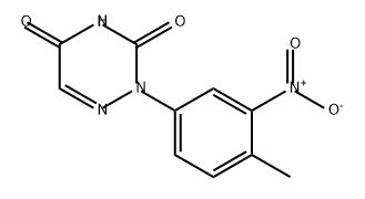 1,2,4-Triazine-3,5(2H,4H)-dione, 2-(4-methyl-3-nitrophenyl)- Structure