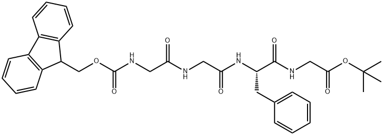 Glycine, N-[(9H-fluoren-9-ylmethoxy)carbonyl]glycylglycyl-L-phenylalanyl-, 1,1-dimethylethyl ester Structure