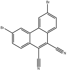 9,10-Phenanthrenedicarbonitrile, 3,6-dibromo- Structure